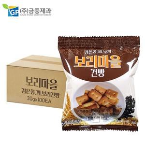 금풍제과 보리마을건빵 검은콩깨보리 30g x 100팩