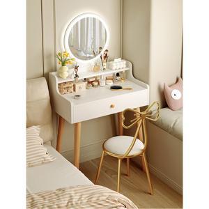 거울 수납 서랍 주니어 입식미니화장대 세트 싱글서랍50cm웜화이트 기숙사 스툴 원룸 직접설치