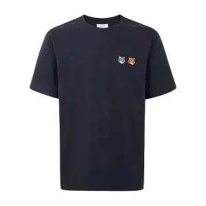 25FW 메종키츠네 남성 더블 볼드 폭스 헤드 컴포트 티셔츠 차콜 OM011CFKJ0118 P190