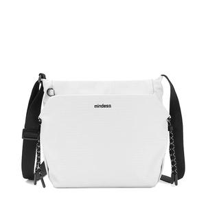 여자 데일리 나일론 경량 사각 지퍼 스트랩 크로스백