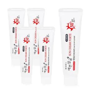 웰빙 예쁜얼굴 썬크림 포르테 25g 5개 자외선차단 미백