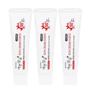 웰빙 예쁜얼굴 썬크림 포르테 25g 3개 자외선차단 미백