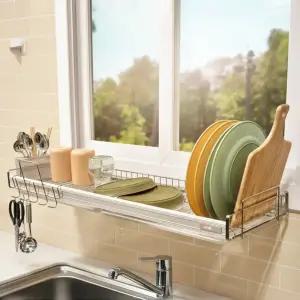 창문 창틀 고정형 그릇 식기 접시 정리 건조대 900타입 800타입