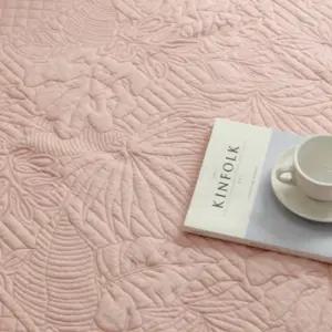 한스갤러리 순면 거실 패드 보타닉 핑크 160X210