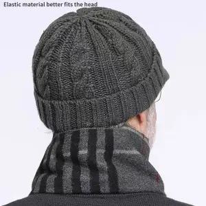 큰 사이즈 65cm 남성용 비니 유지 야외 숏 챙 오리 혀 모자 겨울 플러시 두꺼운 튀김 반죽 트위스트 모자