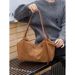 [하프클럽/필로크]슈가넬 소가죽 스웨이드숄더백_PB3GB005