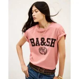 바쉬 핑크 로고프린트 면 반팔티셔츠 1069819