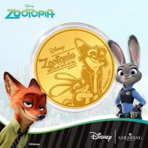 [디즈니] 24k 주토피아 닉&주디 캐릭터 순금코인 0.2g + 프리미엄 가죽패키지