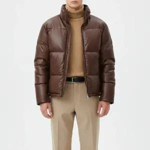 [프랭키뉴욕]남자 가죽 패딩 남성 숏패딩 빅사이즈 겨울 빅사이즈 브라운 아이보리 블랙_RTJK15