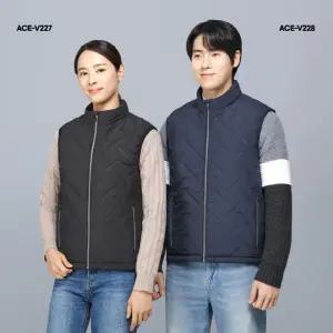 에이스 추동복 방한 패딩조끼 하이넥 경량형 가벼운 착용감 보온 방풍 방한