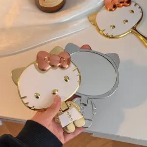 헬로 키티 접이식 소형 거울 실버 골드 휴대용 폴딩 손거울 미니 화장 인테리어 소품