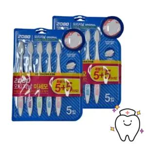 애경산업 2080 오리지날 미세모 칫솔 20개