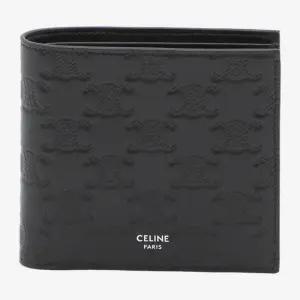 블랙 가죽 엠보스드 로고 반지갑 10B653FQB 38SI