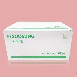 수성 일반거즈 10cmX10cmX8겹 200매 일회용 약국 거즈