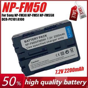 소니 NP-FM30 NP-FM51 NP-FM55H DCR-PC101 A100 시리즈용 7.2V 2200mAh NP-FM50 FM55H 카메라 배터리
