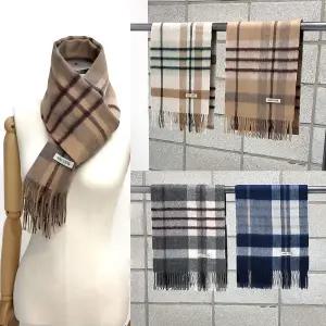 울100% 투나잇 체크 울 머플러 목도리 남자 여성 무지 니트 선물용 남여공용 남성 여자 가을 겨울