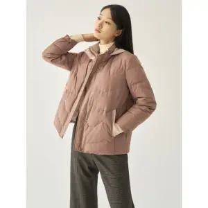 [지센] 리사이클 니트후드 덕다운 숏 점퍼 LCDWNA23_PE