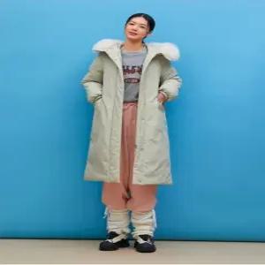 [LAP] 웰론 탈착 퍼 벨티드 롱패딩 AQ4PDA70