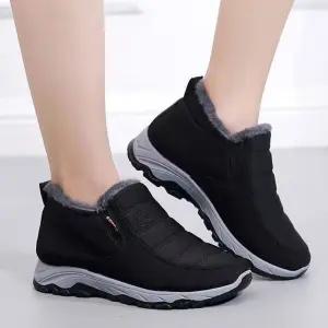 LnD 남성용 여성용 패딩 방한슈즈 방한화 보온 털 신발 커플 운동화 슬립온 모카신