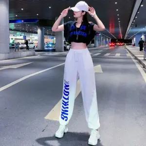 방송 댄스복 티 에어로빅복 스포츠 줌바댄스복 웨어 크롭탑