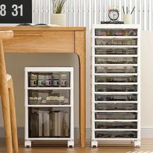 a4 정리함 트레이 문서 A4 책상밑 이동식 2겹 서류함