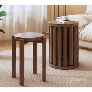 목재 스툴 적층형 원형 원목 로비 협탁 수납 거실 스태킹
