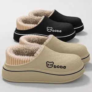 여성 털 슬리퍼 초경량 사무실 두꺼운 겨울 털 슬리퍼 푹신한 따뜻한 방한화 실내화 논슬립 베란다 미끄럼