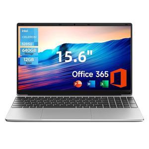 점퍼 노트북, 12GB RAM 640GB ROM, Office 365-1 Year 5205U 프로세서, 15.6인치 컴퓨터, FHD IPS 화면, 38Wh 배터리, 스테레오 스피커 2개, USB3.0 * 2, HDMI.