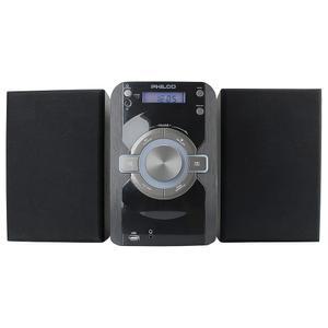 디지털 FM 라디오, 블루투스 스트리밍, 검은색 리모컨이 있는 필코 미니 스테레오 선반 시스템 CD 플레이어 | LCD 디스플레이 3.5mm 헤드폰 잭 MP3 및 AUX 포트 호환 USB 재생