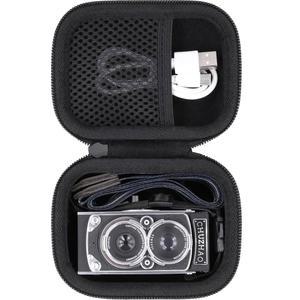 CHUZHAO 빈티지 미니 디지털 카메라용 바발 카메라 케이스, 휴대용 TLR 스타일의 레트로 컴팩트 스몰 포켓 오토포커스 카메라(블랙 케이스)와 호환됨