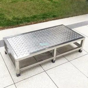 스텐 계단 1단 이동식 수영장 공장 안전 발판 작업 철제