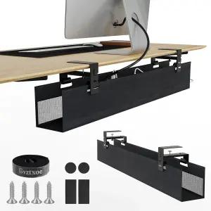 책상 밑 케이블 관리 트레이 드릴이 없는 스탠딩 와이어 사무실용 27.5인치 코드 정리함 /가정용 /게임룸용