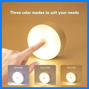 에너지 절약 Led 터치 센서 야간 조명 USB 충전식 자기 벽 조명 룸 통로 침실 라운드 휴대용 야간 램프