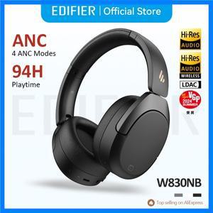 Edifier W830NB 무선 헤드폰 Bluetooth 5.4 능동형 소음 차단 고해상도 오버이어 헤드셋 LDAC 접이식 -45dB