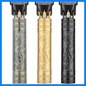 빈티지 T9 전기 무선 머리 절단 기계 전문 머리 이발사 트리머 남성용 클리퍼 면도기 수염 라이터