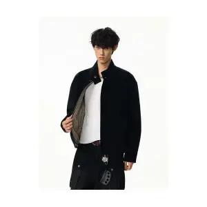 키체샵 남성 바람막이 점퍼 가을 복고풍 나뭇결 차이나 코트 남녀 해링턴 빈티지 재킷 HO3