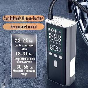 보조배터리 다기능 자동차 점프 스타터 및 타이어 팽창기, 공기 펌프 비상 충전기, 부스터 시동 장치, 250