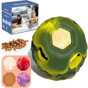 5-in-1 반려견 강화 장난감 u2013 입질 및 브러시 프리즈 볼 대형 공격적 츄어용 인터랙티브 츄