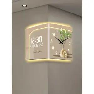 코너형 벽걸이 시계 모서리 양면 코너 거실 벽시계