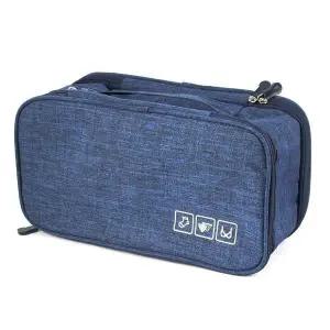 여행용 소품 정리 파우치 네이비 속옷 및 양말 수납 가방 (WFJ6V7R)
