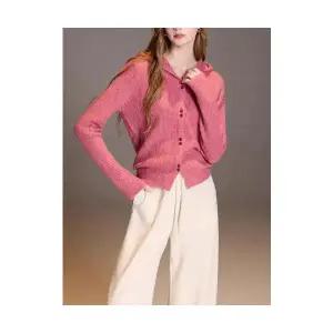 여성 추천각 후드 가디건 니트 가을 겨울 카디건 울 코트 OOTD4