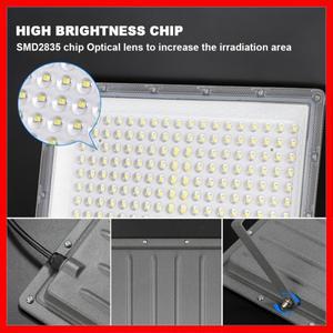 PIR 동작 감지 LED 투광등 50W 100W 200W 300W 방수 야외 반사판 스포트라이트 가로등 정원 벽등