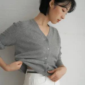 [YJACK](센텀시티점)W_베이비 캐시미어 브이넥 가디건 LCAC120005