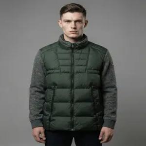 [TAG가 520,000] 크로커다일 남성 니트 배색 덕다운 패딩 점퍼 CDAA1JP4207