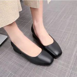 여성 사각코 캐주얼 통굽 예쁜 로우힐 W6695E4