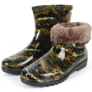 673 방한장화 방수 반장화 남성용 털부츠 논슬립 작업화 밀리터리 낚시장화 겨울 털신발