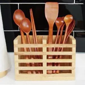 원목 수저통 2구 YS-4771 스탠드 다용 수저통 수저꽂이 다용도꽂이 주방수납