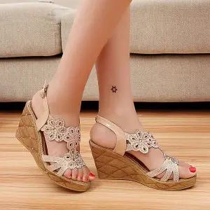 F4 웨지샌들 여성샌들 여름샌들 W6763DE