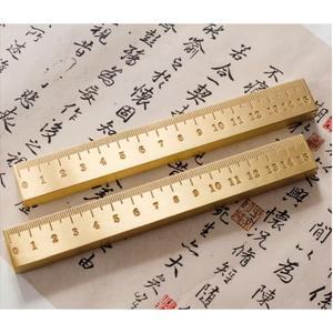 서예 문진 황동자 중금속 파도 매화 문자 필사 b 구리 홀더 1