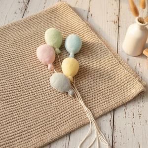 도니식 3개의 구름과 5개의 풍선이 된 신생아 사진 소품 세트 아기 스튜디오 촬영을   귀여운 액세서리